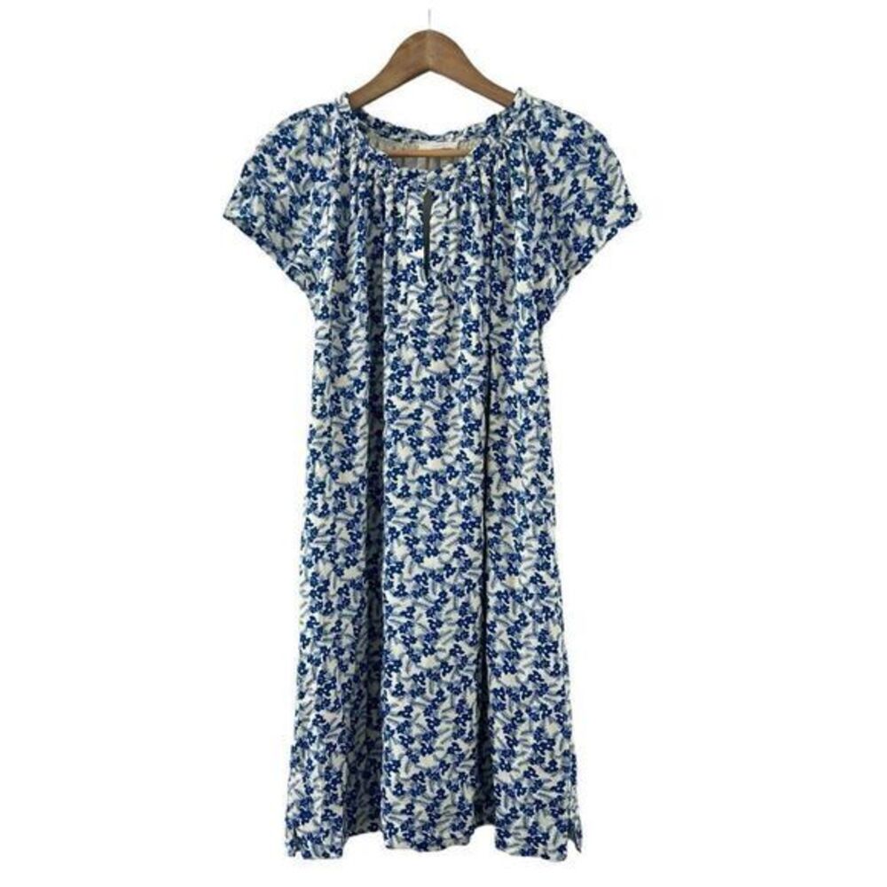 a loves a Blue and Off White Floral Dress